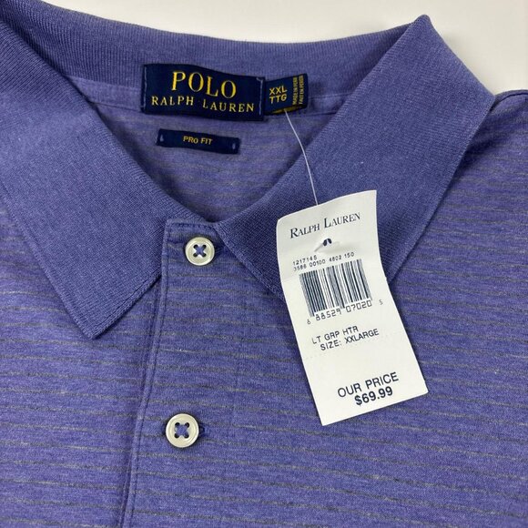 NWT Polo Ralph Lauren Shirt Mens XXL Blue & Purple Big Pony Preppy - Picture 3 of 8
